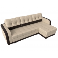 Угловой диван Марсель (экокожа бежевый коричневый) - Изображение 5